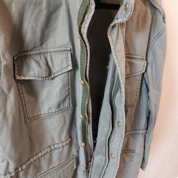 American Eagle Outfitters Women's Army Green Utility Jacket- Size Large - Picture 4 of 11